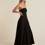 The Favorite Linen Dress Black