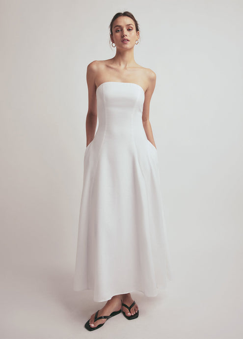 The Favorite Linen Dress White