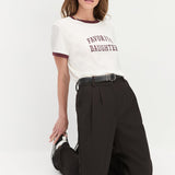 The Ringer Logo Tee White/Burgundy