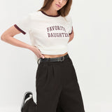 The Ringer Logo Tee White/Burgundy