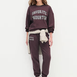 The Collegiate Sweatshirt Burgundy/Gardenia
