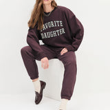 The Collegiate Sweatshirt Burgundy/Gardenia