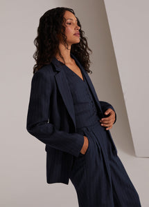 The Favorite Blazer Navy Pinstripe