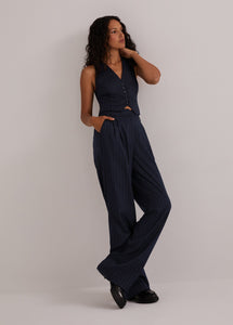 The Favorite Pant Navy Pinstripe