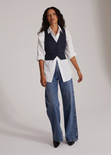 The Favorite Vest Navy Pinstripe