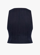 The Favorite Vest Navy Pinstripe