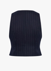 The Favorite Vest Navy Pinstripe