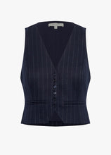 The Favorite Vest Navy Pinstripe