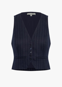 The Favorite Vest Navy Pinstripe