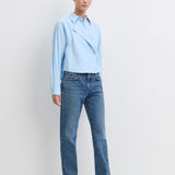 The Jenni Top Light Stripe Blue