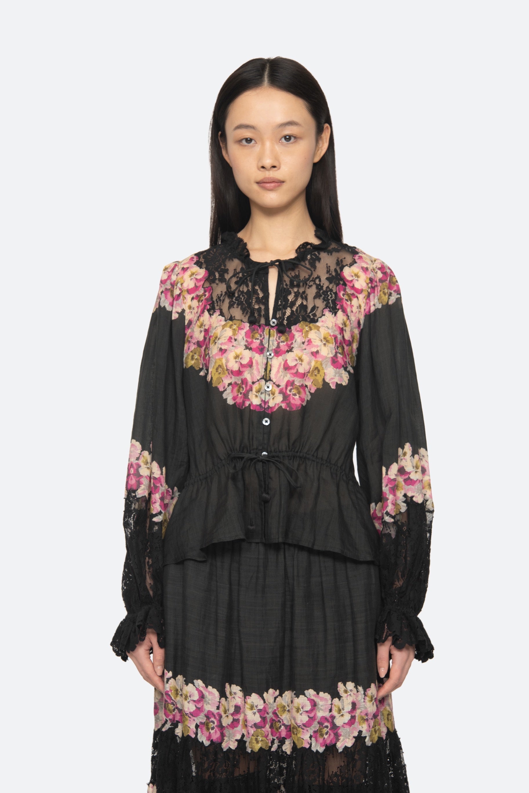 PERSEPHONE PRINT L/SLV TOP (D2)