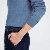 The Favorite Cashmere Crew River Blue