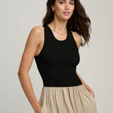 The Lennon Dress Black Khaki
