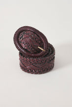 Galy Brown Braided Leather Belt