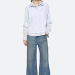 ZAYNA DBL LAYER BUTTON DOWN (D1)