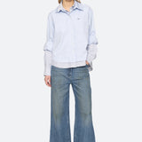ZAYNA DBL LAYER BUTTON DOWN (D1)