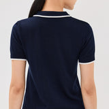 Short Sleeve Bardot Sweater Maltese Blue