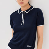 Short Sleeve Bardot Sweater Maltese Blue