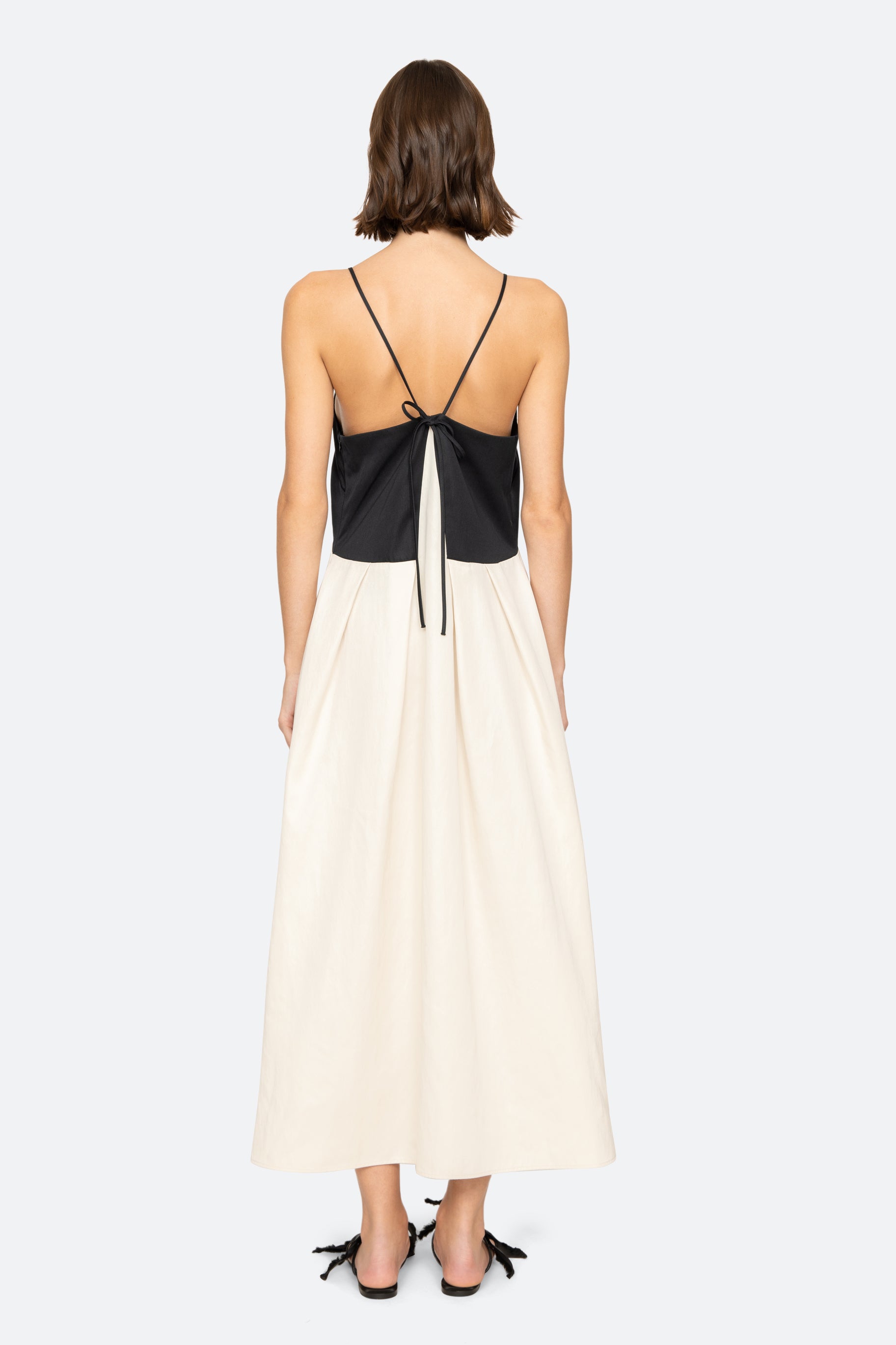 ANGELINA SUITING MAXI COLORBLOCK DRESS (D1)