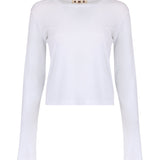 Jade Long Sleeve Tee White
