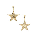 Gold star shaped pendant