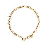 Gold necklace with a heart charm 