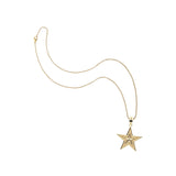 Gold star pendant on chain necklace