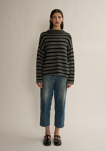 Lamis Sweater Stipe Dark Heather/Black