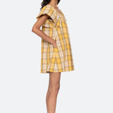 Copeland Mini Dress Yellow Plaid