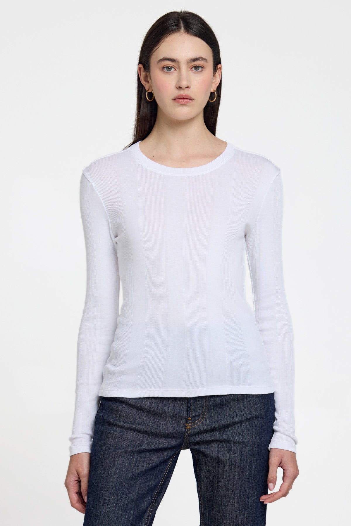 Goldie Lewinter L/S Cotton Rib Tee Navy