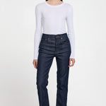 Goldie Lewinter L/S Cotton Rib Tee Navy
