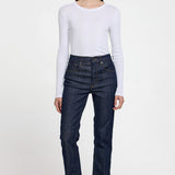 Goldie Lewinter L/S Cotton Rib Tee Navy