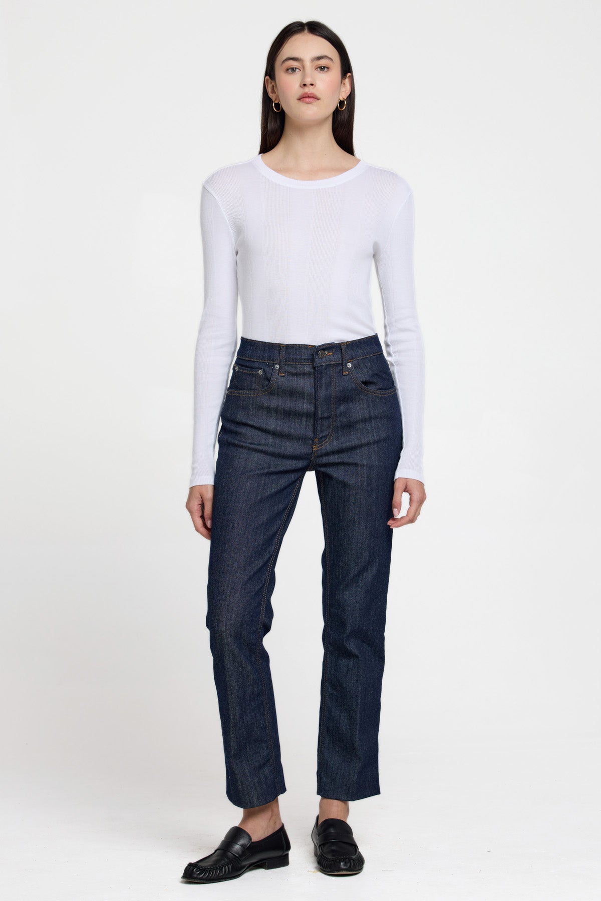 Goldie Lewinter L/S Cotton Rib Tee Navy