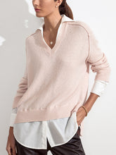 Looker Layered V-Neck Sweater Paloma Pink