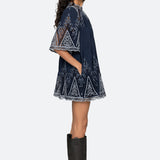 VALI EMB MINI DRESS (D2)