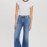 Goldie Lewinter S/S Gold Tipped Ringer Tee White - back