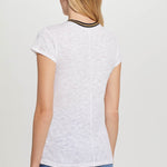 Goldie Lewinter S/S Gold Tipped Ringer Tee White - detail