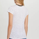 Goldie Lewinter S/S Gold Tipped Ringer Tee White - detail