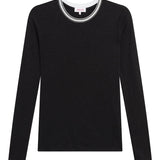 L/S Metallic Ringer Tee Black/Silver