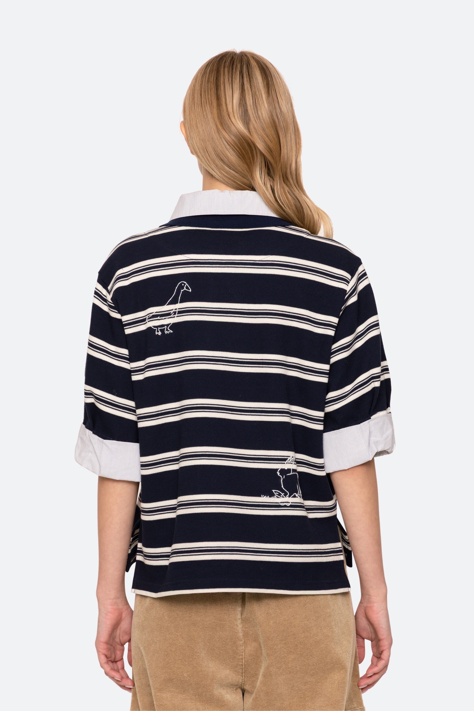 MINA NOVELTY DOUBLE LAYER POLO (D1)