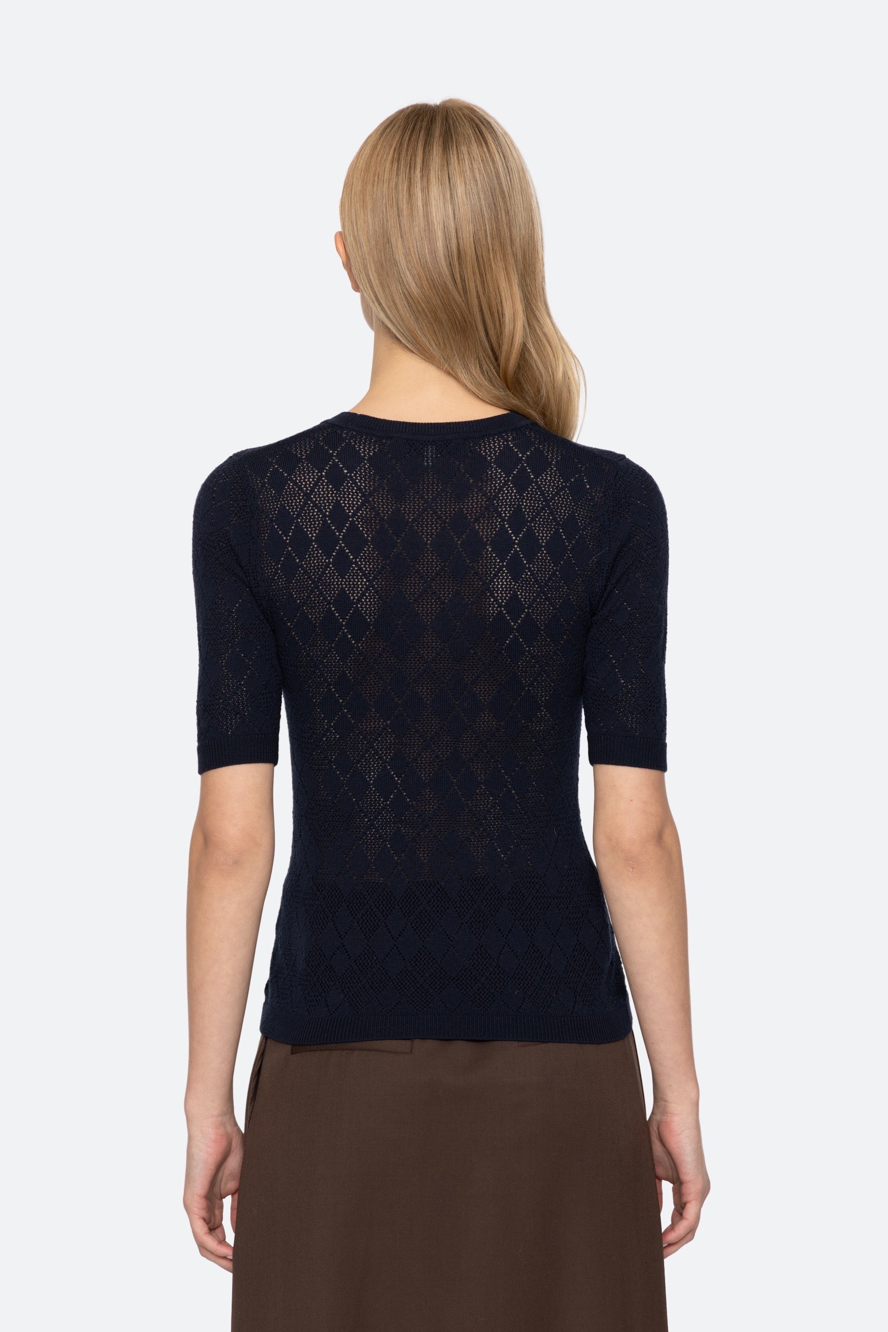 JANE ARGYLE S/SLV CREW SWEATER (D1)