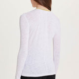L/S Metallic Ringer Tee White/Gold