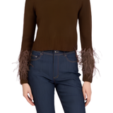 Briana Feather Pullover Espresso