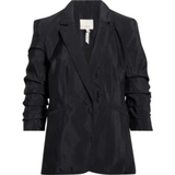 Tumbled Woven Khloe Blazer Black