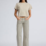 Ultra Featherweight Linen Cam Pant Green Stripe