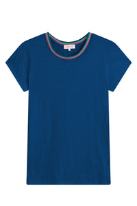 Summer Rainbow Ringer Tee Estate Blue