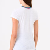 Summer Rainbow Ringer Tee White