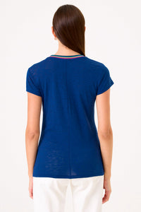 Summer Rainbow Ringer Tee Estate Blue