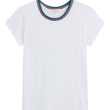 Summer Rainbow Ringer Tee White