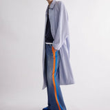 Miramar Terry Track Pant Orange/Blue Stripe